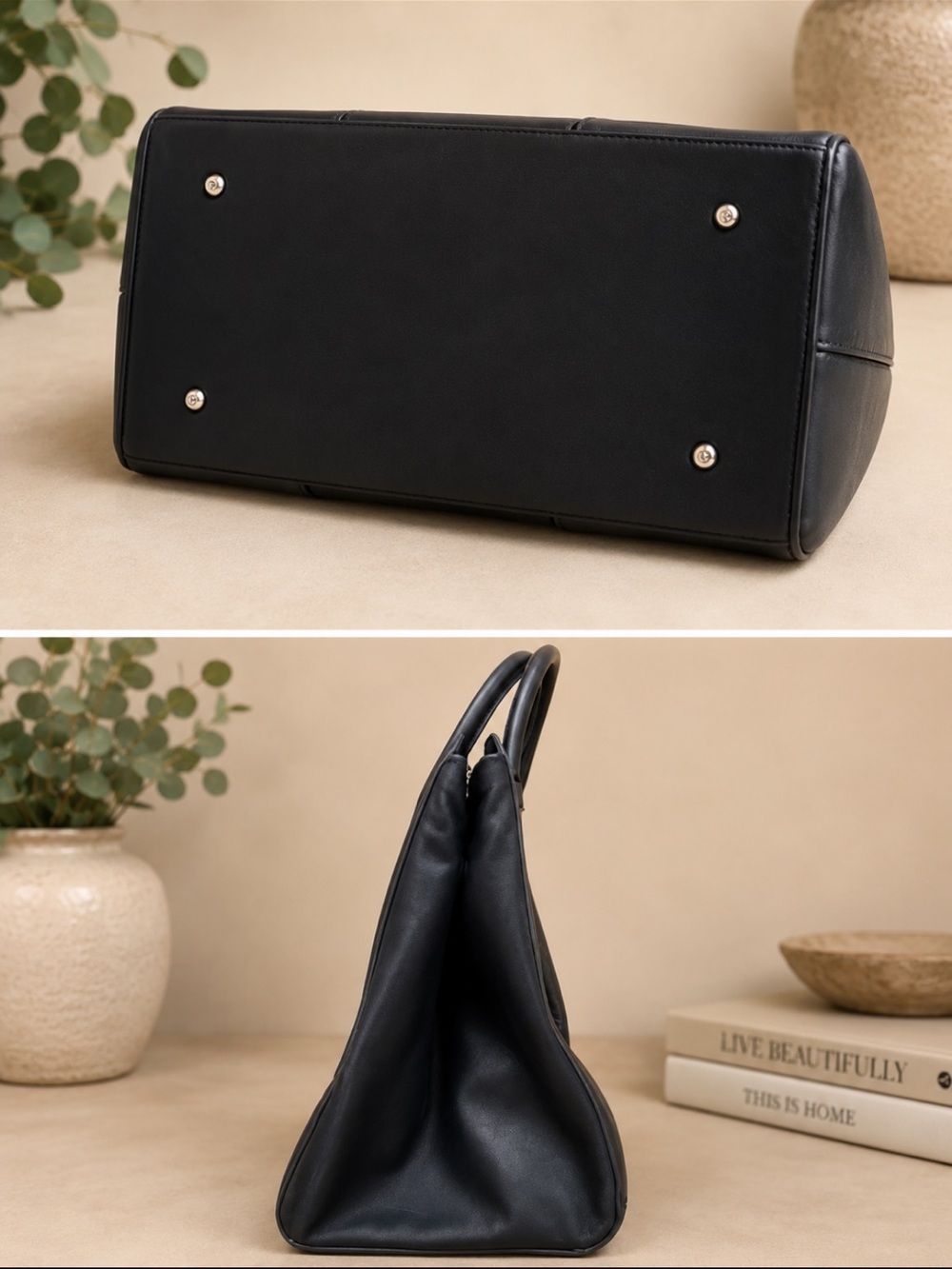 Pour La Victoire Black Structured Satchel - Picture 4 of 4